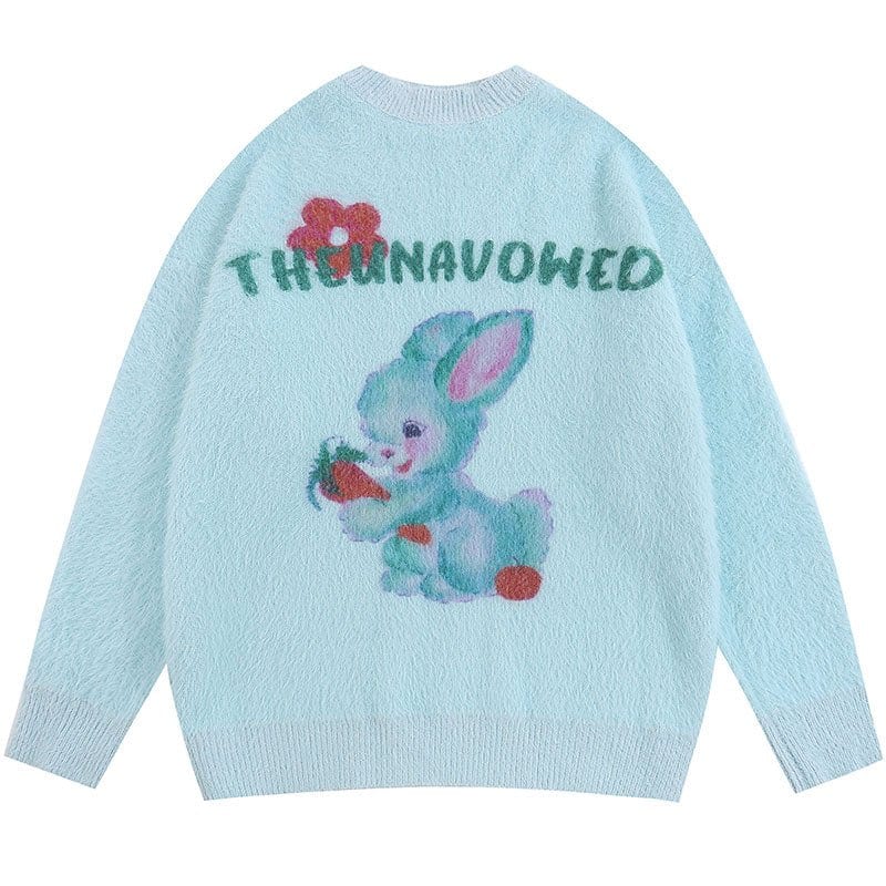 Sneakerhill® Fluffy Knit Sweater Rabbit - sneakerhillcom