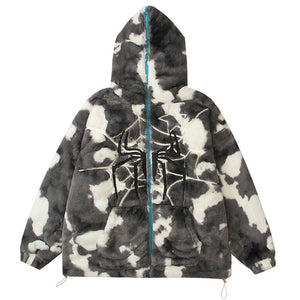 Sneakerhill® Full Zip Hooded Winter Coat Spider - sneakerhillcom