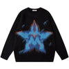 Sneakerhill® Warm Crew Neck Sweater with Star - sneakerhillcom