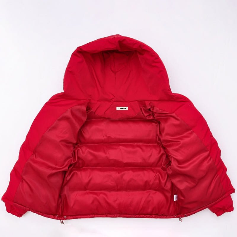 Sneakerhill® Hooded Puffer Winter Coat Spider Web - sneakerhillcom