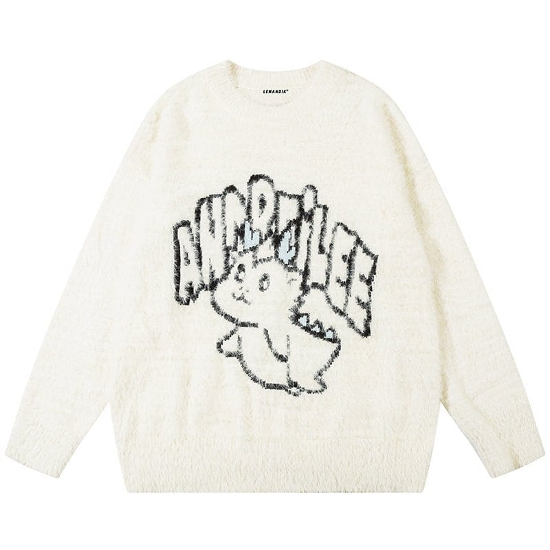 Sneakerhill® Cozy Plush Knit Sweater Dinosaur Sneakerhill