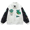 Sneakerhill® Leather Baseball Jacket Embroidery Star - sneakerhillcom