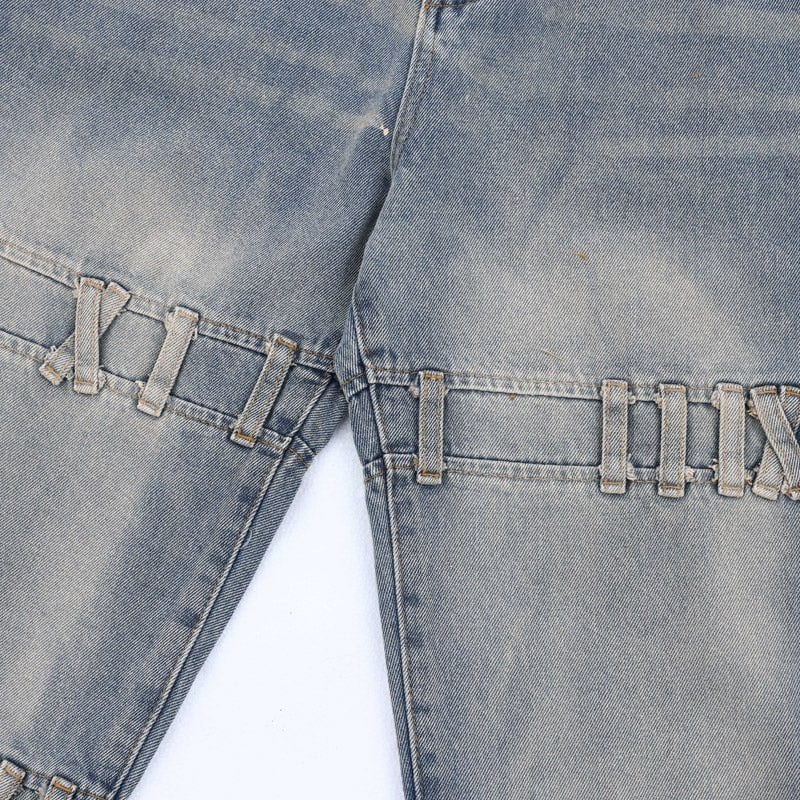 Sneakerhill® Distressed Washed Jeans Belt Sneakerhill