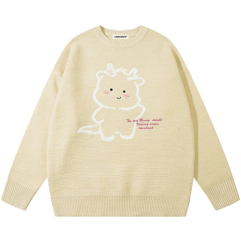 Sneakerhill® Cute Knit Sweater Cartoon Dragon Sneakerhill