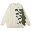 Sneakerhill® Cozy Dinosaur Chunky Knit Sweater Sneakerhill