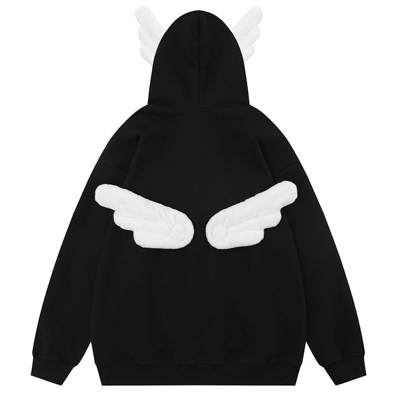 Sneakerhill® Fleece Star Hoodie with Removable Wings - sneakerhillcom