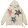 Sneakerhill® Fleece Pullover Hoodie Colorful Star Sneakerhill