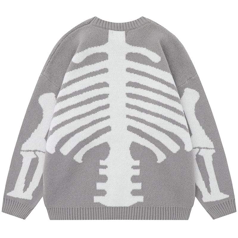 Sneakerhill® Knitted Skeleton Sweater with Heart - sneakerhillcom