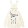 Sneakerhill® Fluffy Rabbit Mohair Sweater with Ears - sneakerhillcom